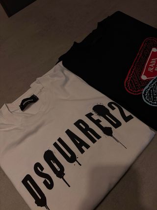 Set 2 magliette Dsquared2 e Prada taglia L