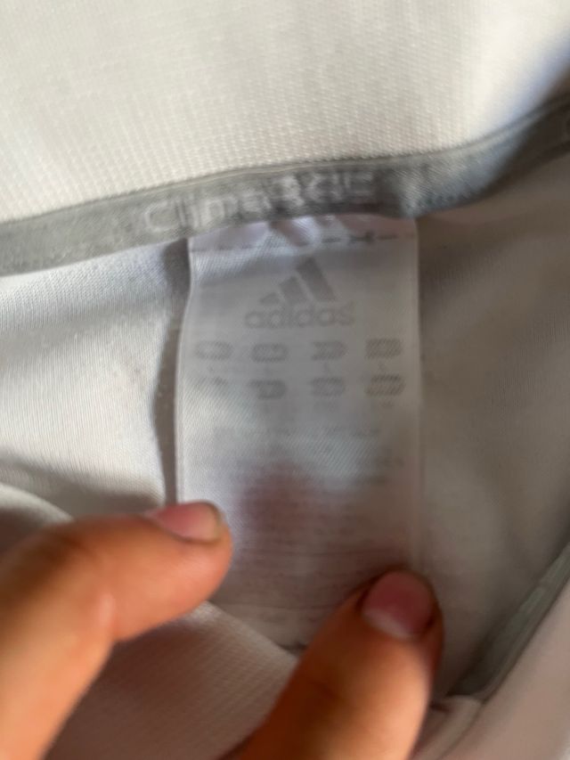 Polo Adidas Blanco Rayas Finas