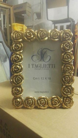 Portafoto Resina Oro Rose