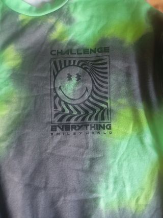 Sudadera Tie-Dye Verde y Gris. 14 años.