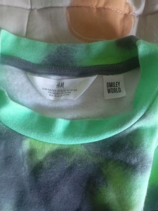 Sudadera Tie-Dye Verde y Gris. 14 años.