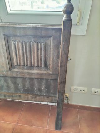Cabecero de madera maciza rústico