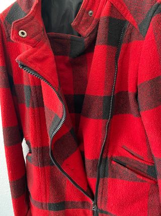 Chaqueta cuadros Lefties Roja y Negra Talla S