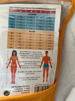 Disfraz Mono Naranja Partilandia Talla M