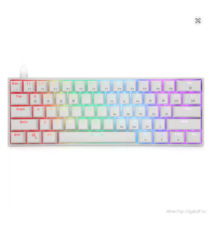 Teclado GK61 Switches Amarillos y Grises