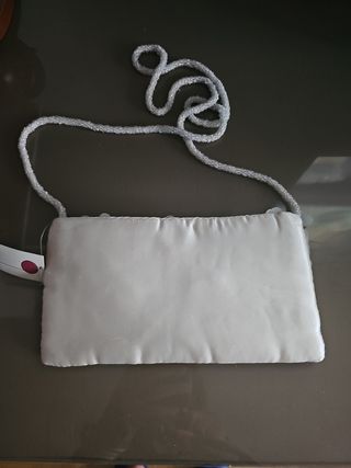 Bolso fiesta lentejuelas blanco sin estrenar.