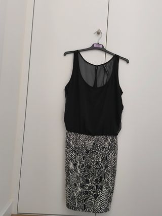 Vestido corto fiesta estampado S