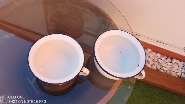 Lote 2 orinales antiguos esmaltados