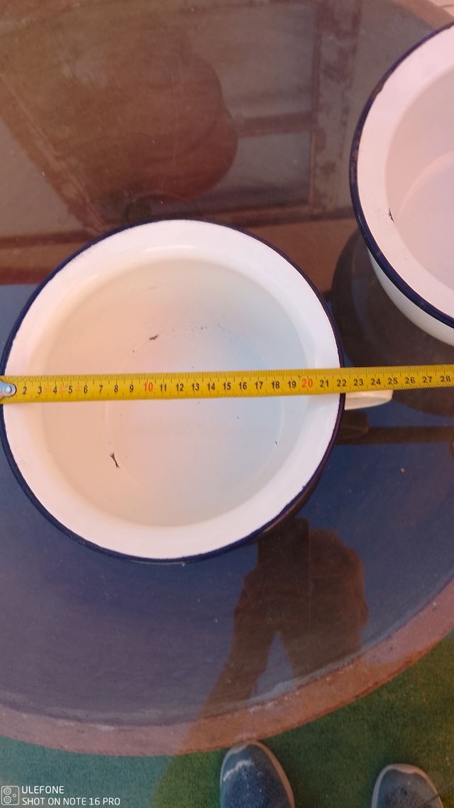 Lote 2 orinales antiguos esmaltados