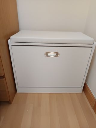 Banco Zapatera Blanco Asiento 3 Estantes