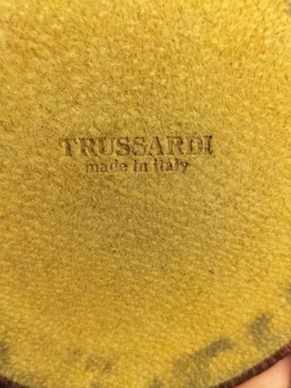 Barattolo porta penne Trussardi in pelle