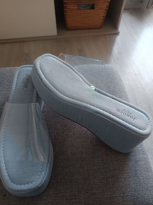 Sandalias Joalice T40 plataforma transparente nuev