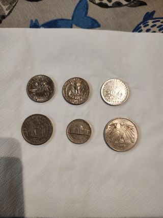 Lote de 6 monedas antiguas