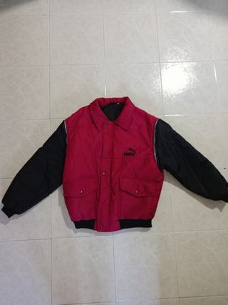 Abrigo Chaleco Puma Rojo y Negro