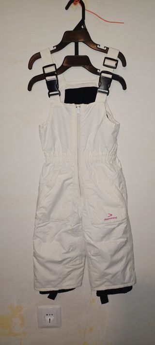 Conjunto de esquí infantil rosa y blanco