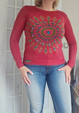 Jersey Desigual Rojo Mandala Talla M