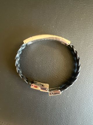 Pulsera Viceroy Cuero Trenzado Plata