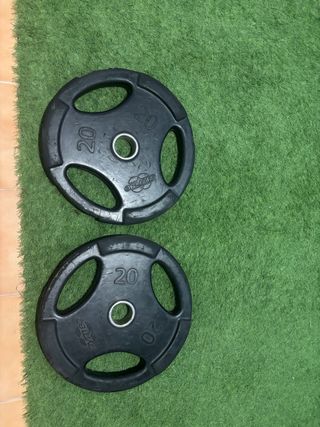 2 Discos de Pesas Olímpicos 20 Kg