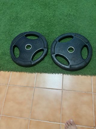 2 Discos de Pesas Olímpicos 20 Kg