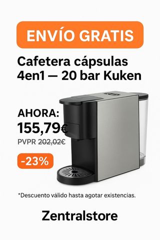 Cafetera cápsulas 4en1 Kuken