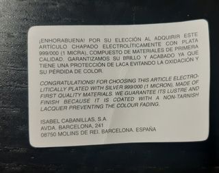 Marco de fotos chapado en  Plata