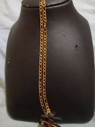 Colgante Cruz Oro y Plata