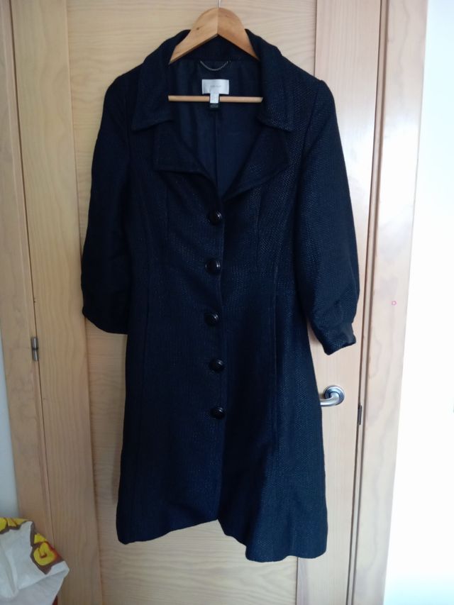 Abrigo Mango Talla S Negro