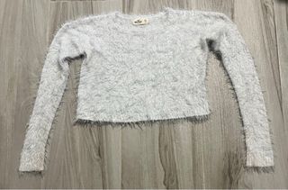 Jersey Hollister XS Blanco Peludo