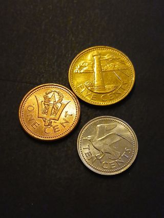 Barbados 1992/1995 3 monedas SC