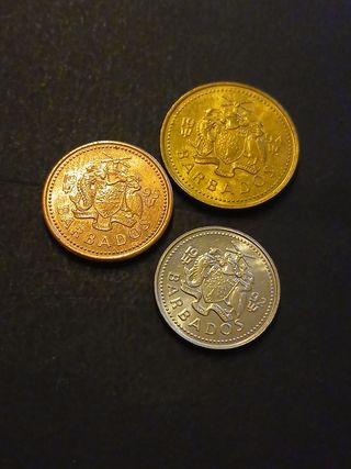 Barbados 1992/1995 3 monedas SC