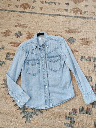 Camisa vaquera Mango azul