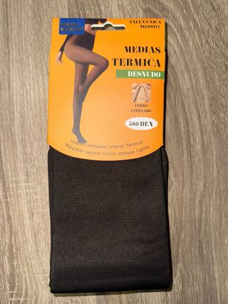 Medias térmicas Talla Única Negras de pie 