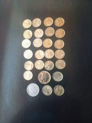 24 Monedas de 1 Peseta España
