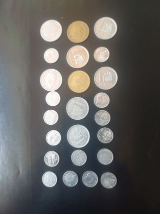 24 Monedas de 1 Peseta España