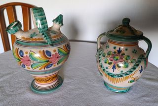 Botijo y bote tapa cerámica NOS FF