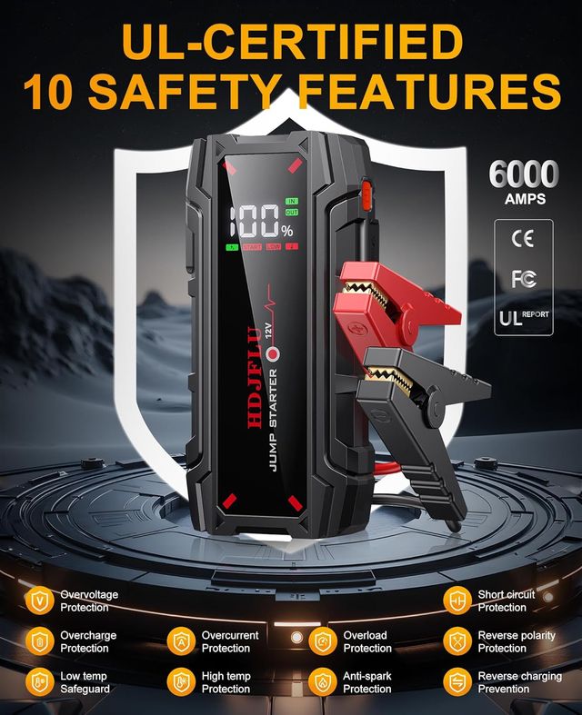 Arrancador batería coche Booster 6000A 12V NUEVO