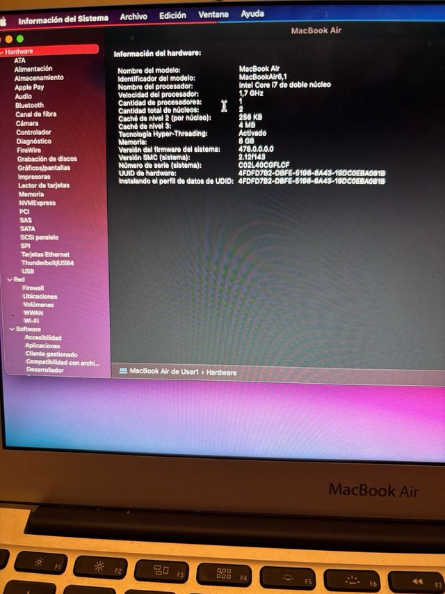 MacBook Air 13” i7 / 8GB RAM / 500GB SSD