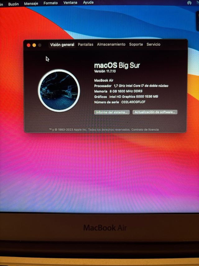 MacBook Air 13” i7 / 8GB RAM / 500GB SSD