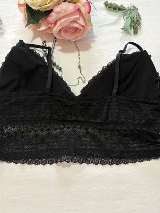 Sujetador encaje H&M negro