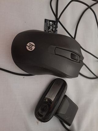 Ratón HP y Webcam Logitech Negro