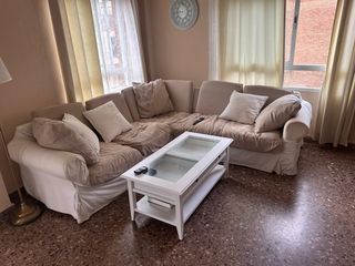 Sofá rinconera beige/crudo