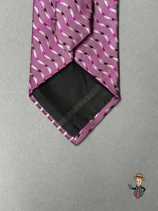 Corbata Calvin Klein Morada con Diseño Ondulado