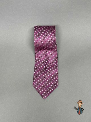 Corbata Calvin Klein Morada con Diseño Ondulado