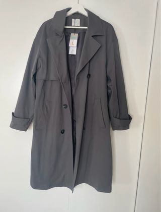 Gabardina gris talla L