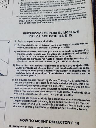 Deflectores de aire Opel Corsa 2P 1982