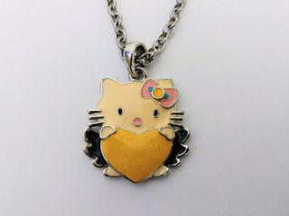 Collana Hello Kitty con cuore giallo