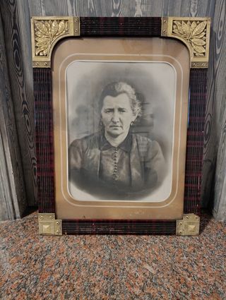 Grande cornice antica con foto B/N