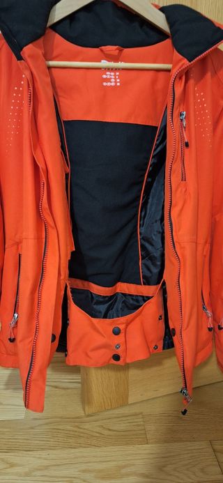Parka de esquí naranja para mujer