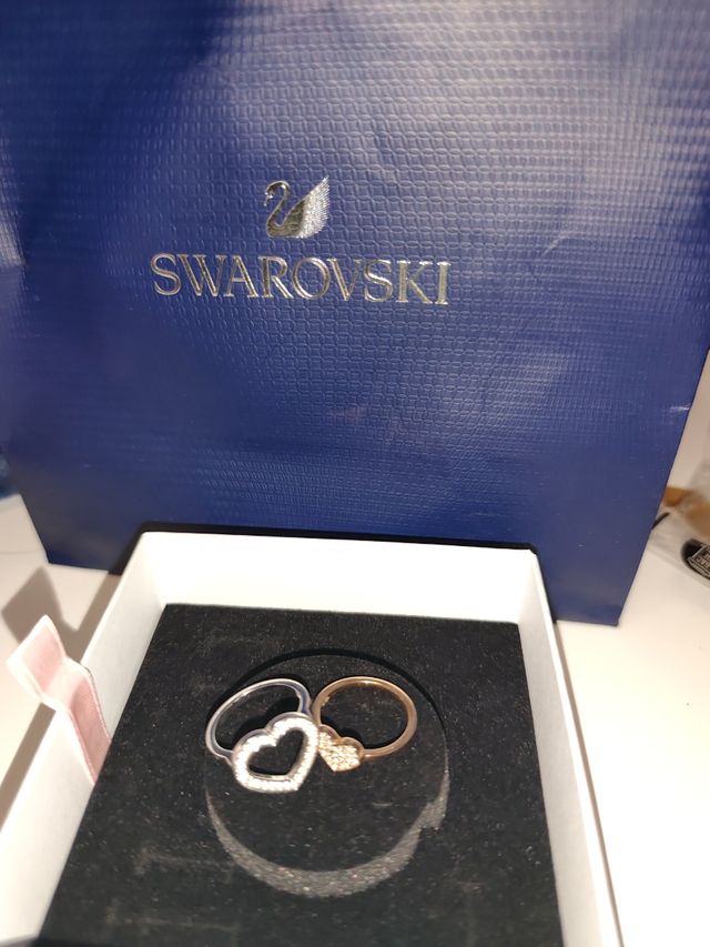 Conjunto Pulsera y Anillo Swarovski Corazón