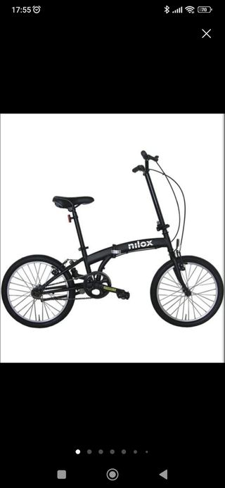 Bicicleta plegable Nilox X10-20P Negra